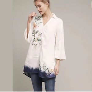 Mauve NWT Floral and Bird Tunic XS